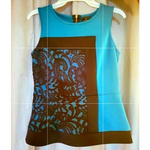 Sleeveless Semi-Peplum Blouse